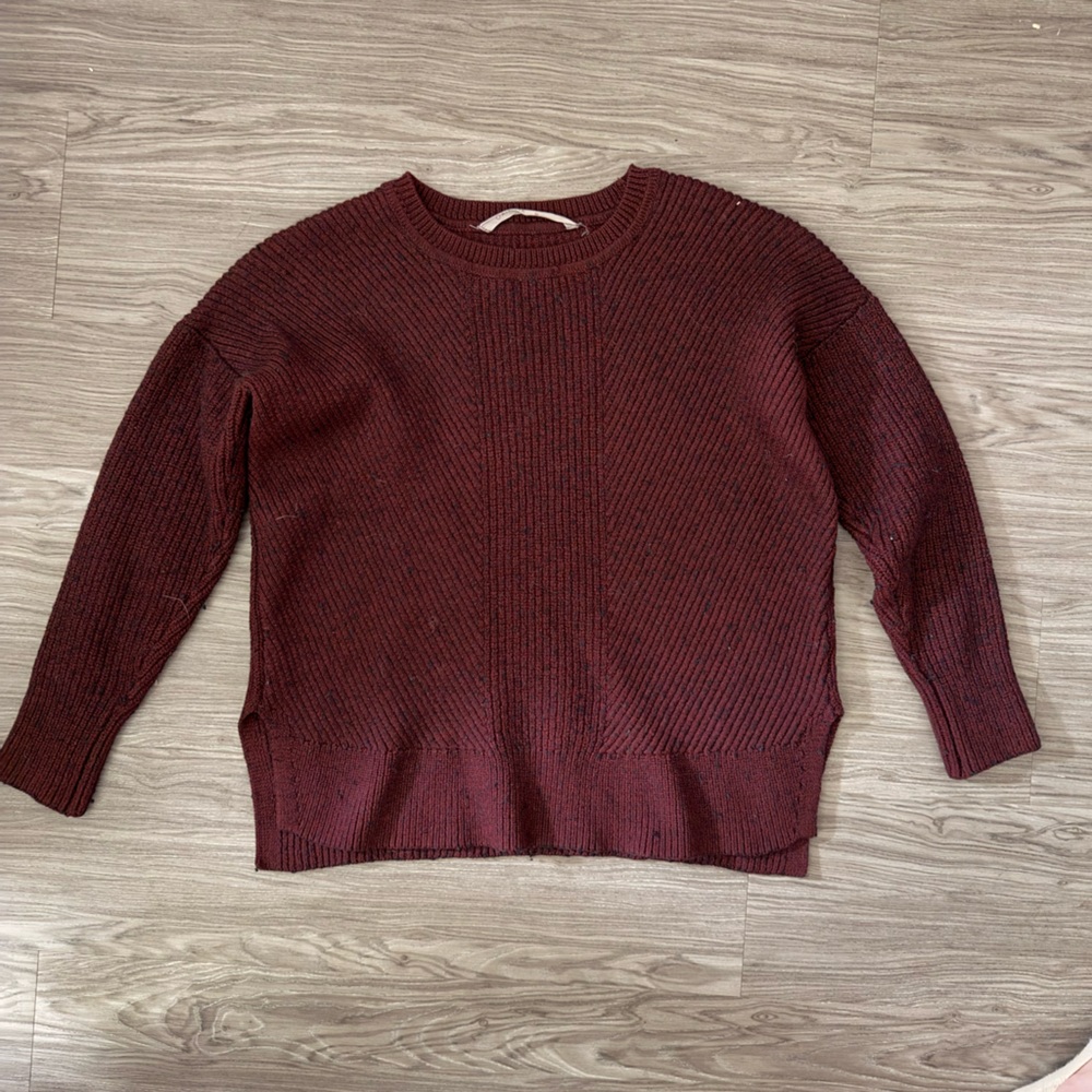 Athleta Red Cowl Neck Sweater